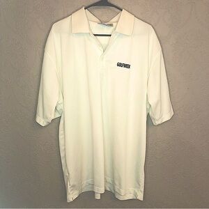Golfweek white gold polo shirt XL excellent condition